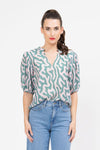Vacation Top - Blush Swirl