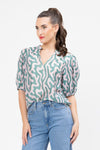 Vacation Top - Blush Swirl