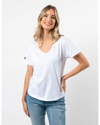 Villa Tee V-Neck - White