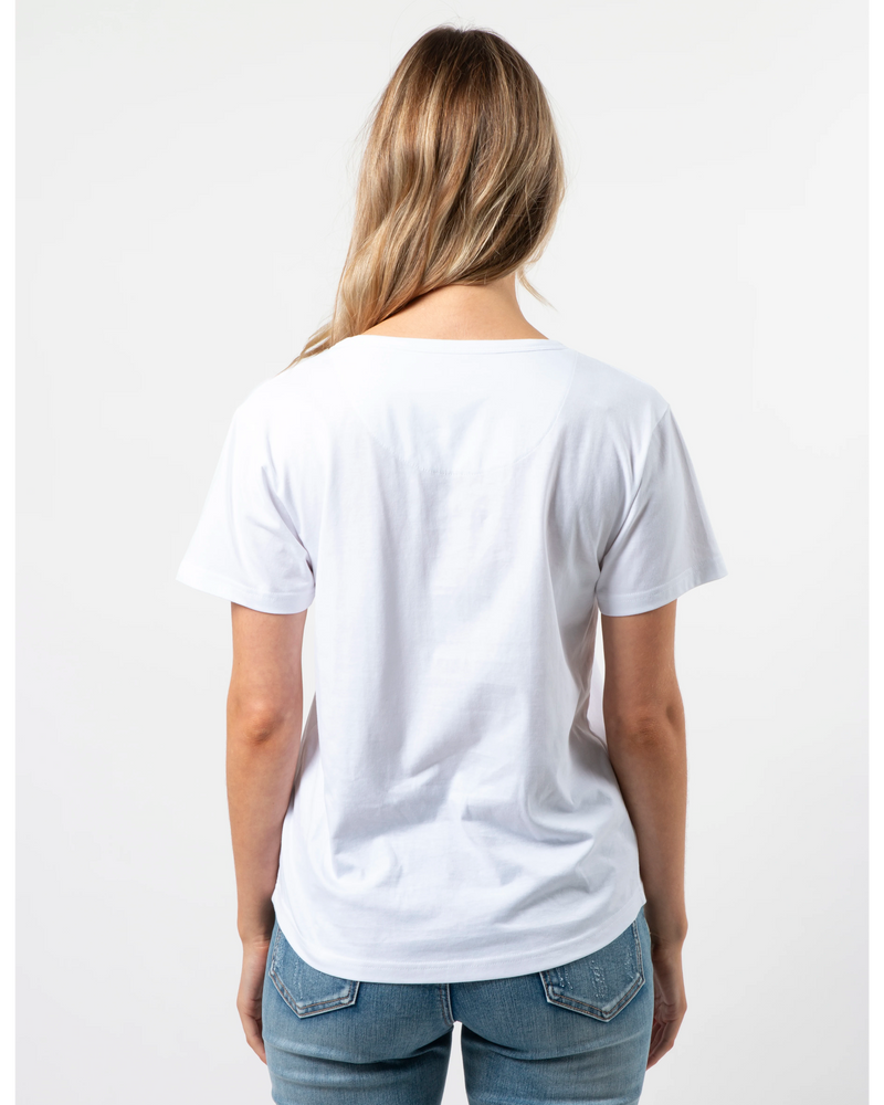 Villa Tee V-Neck - White