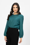Gratitude Top - Peacock