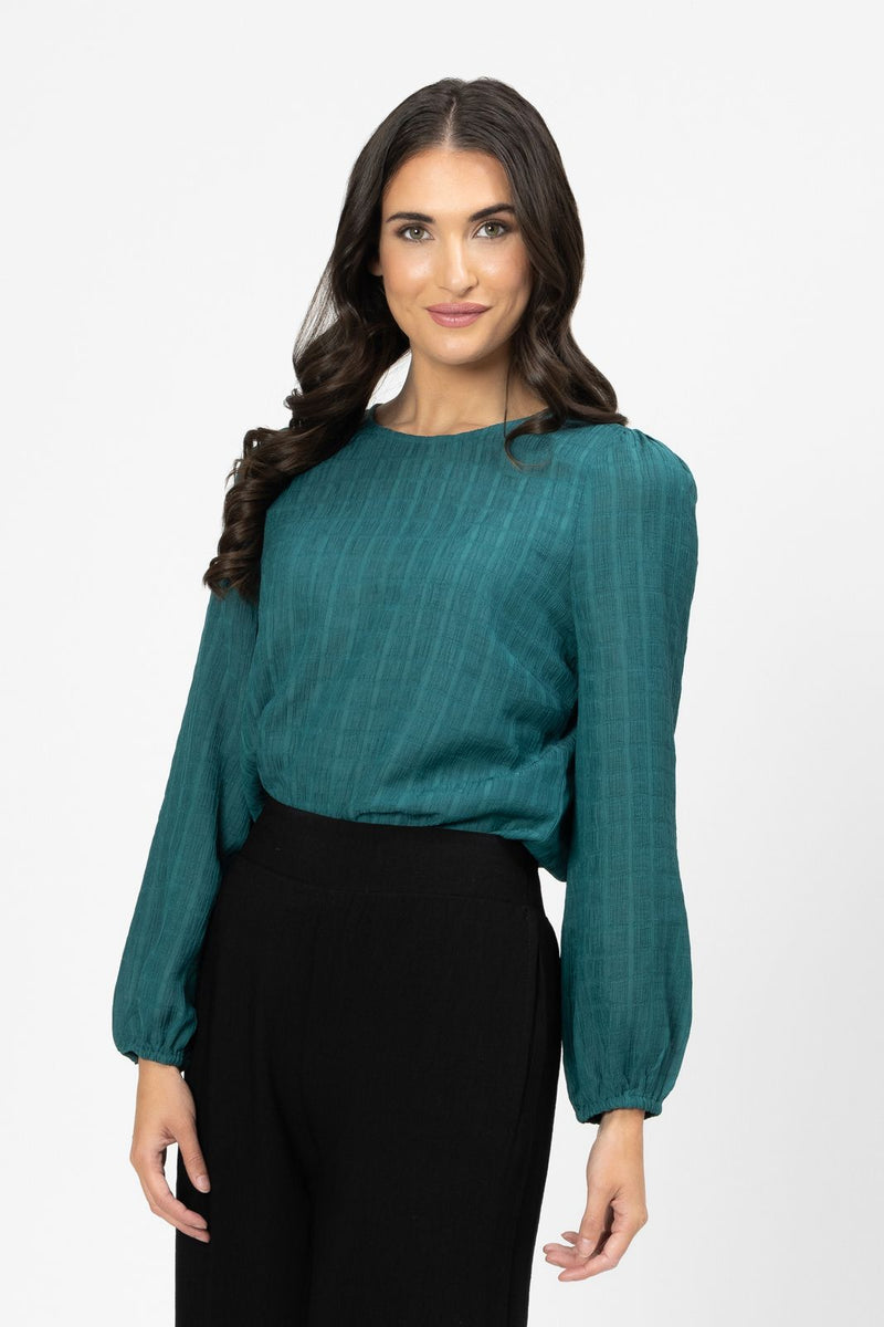 Gratitude Top - Peacock