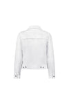 Linen Jacket with Frayed Seams - White
