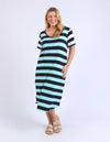 Mercury Stripe Dress - Tonic Blue & Navy Stripe