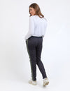 Margo Jogger w Side Tape - Navy with Khaki Tape