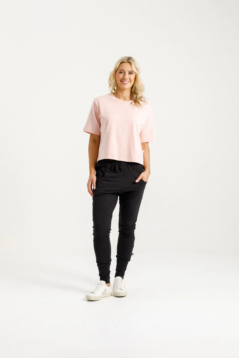 Apartment Pants - Black with Blossom Berry X