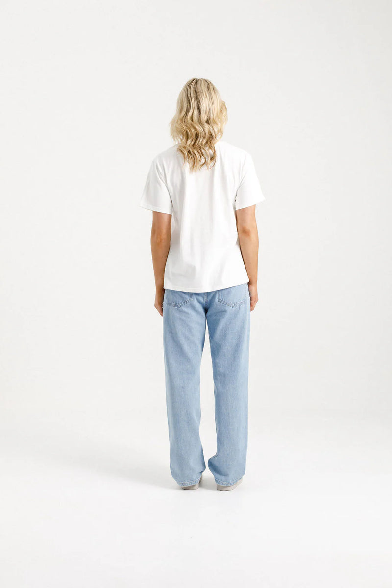 Chris Tee - White with Blossom Berry Bow