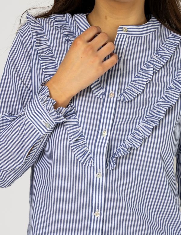 Cici Blouse - Navy Stripe