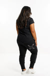 Apartment Pants Winter Weight  - Black w White X Outline