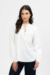 L/S Honey Top - White Scatter Spot