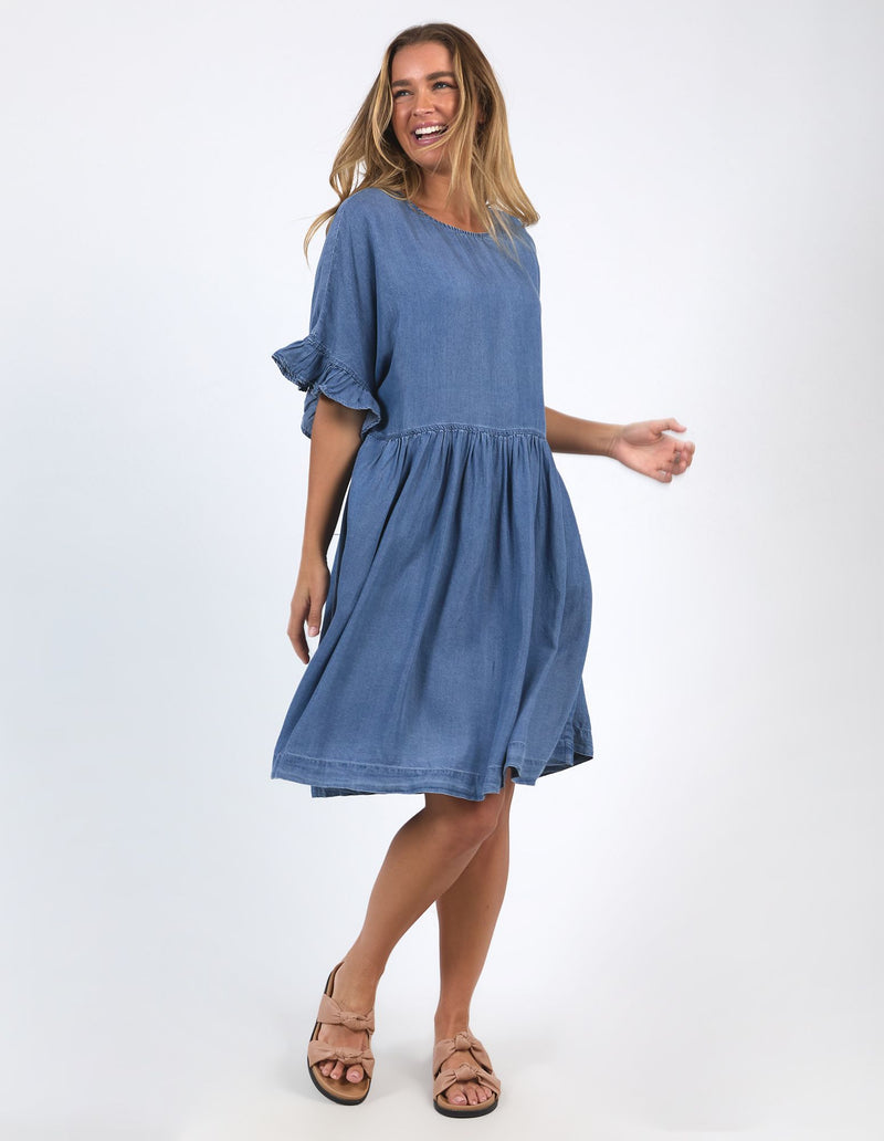 Charlie Chambray Dress - Blue Wash