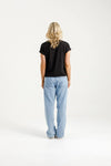 Jackie Tee - Black with Blossom Berry X