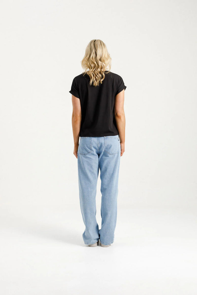 Jackie Tee - Black with Blossom Berry X