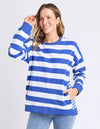 Mill Crew - French Blue & White Stripe