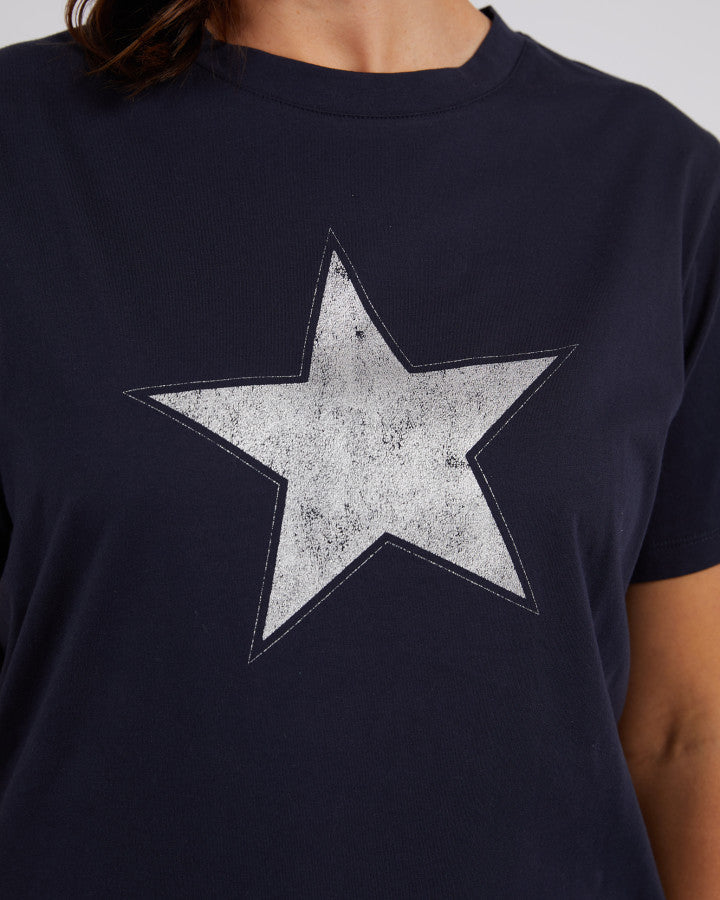 Sparkle Star Tee - Navy