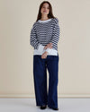 Ember Knit - Navy Wave Stripe