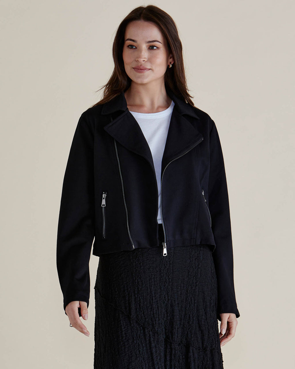 Aurora Ponte Biker Jacket - Black