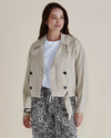 Adaline Crop Trench Jacket - Beige
