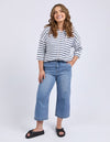 Sidney Cropped Wide Leg Jean - Light Blue Wash