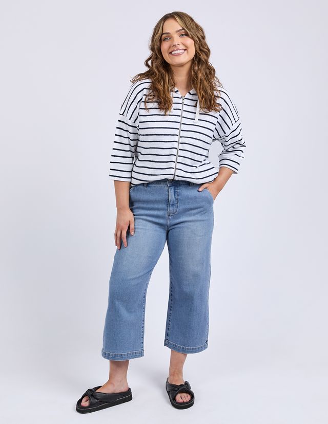 Sidney Cropped Wide Leg Jean - Light Blue Wash