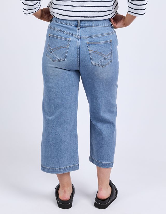 Sidney Cropped Wide Leg Jean - Light Blue Wash