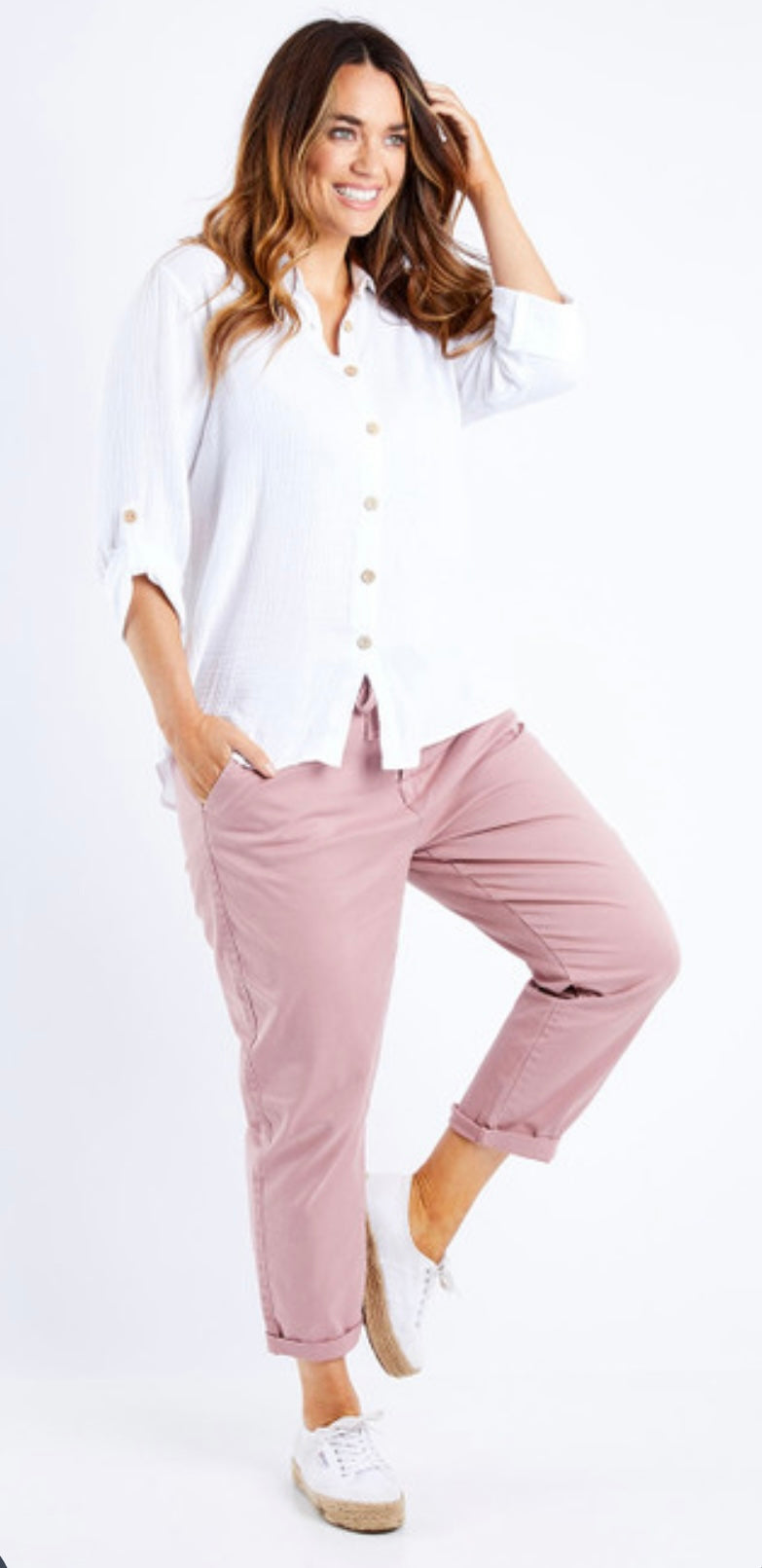 Adelyn Chino Pant - Pink